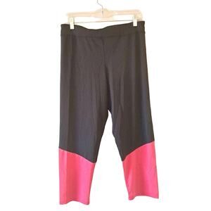 S2 Sportswear Tight Fit Stay Cool Black & Coral Red Sports Leggings - Size XXL